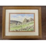 A.R Pearce 'The deserted village' watercolour 11x9.5"