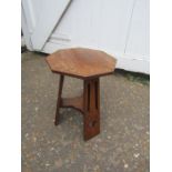 Oak Arts and Crafts side table/ stool 40cm