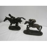 2 resin horse figures one by Genisis fine art
