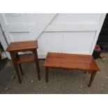 Handmade pine coffee table and side table