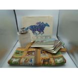 Collectors lot of horse related items to incl 6 Lady Clare place mats, boxed Dunoon mug, silver