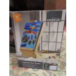 A boxed easel