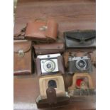 Vintage Ilford sporty & Halina cameras plus camera cases