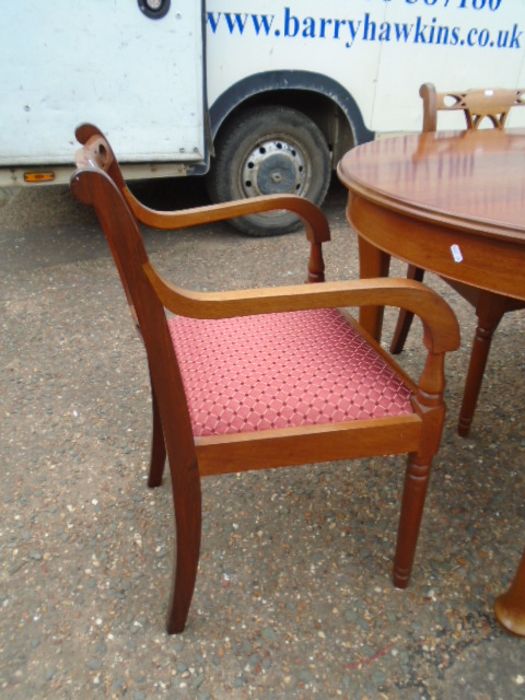 Handmade hardwood dining table with 6 chairs - Image 3 of 4