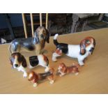 5 Dog figurines