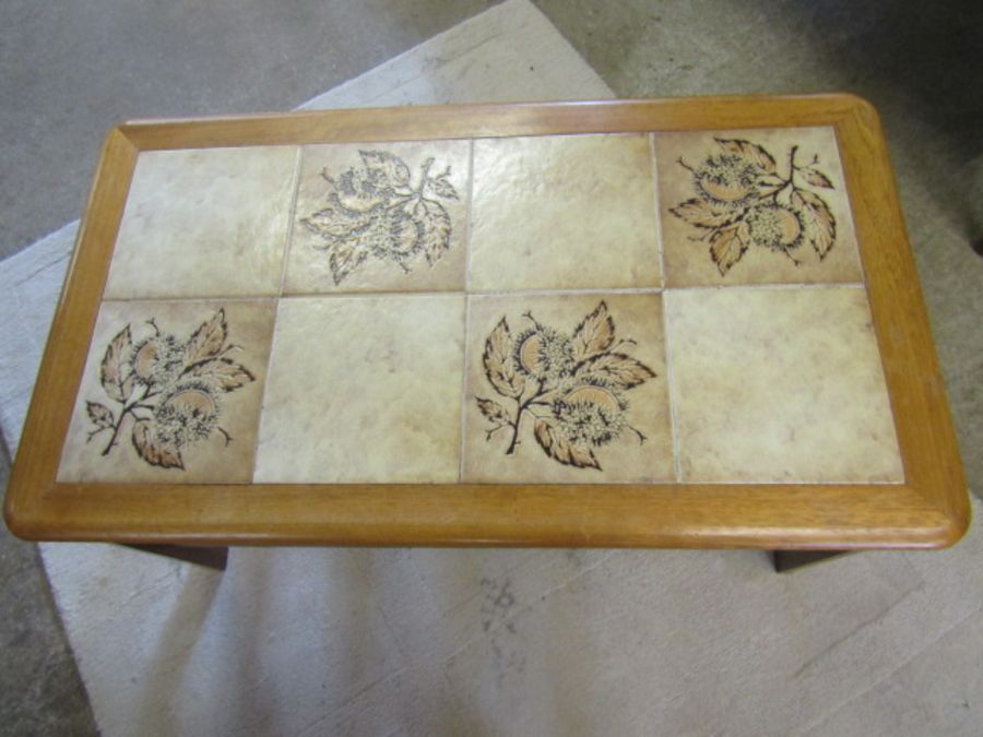 Danish tile topped coffee table - Image 2 of 2