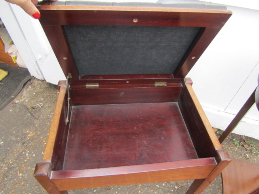 Side table and piano stool - Image 2 of 3