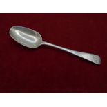 A George III Silver serving spoon, by Richard Crossley and George Smith, 1807. Gross weight 75g.