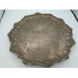 An Edwardian Art nouveau style Silver hallmarked tray. London 1905 by CS Harris and Sons ltd. This