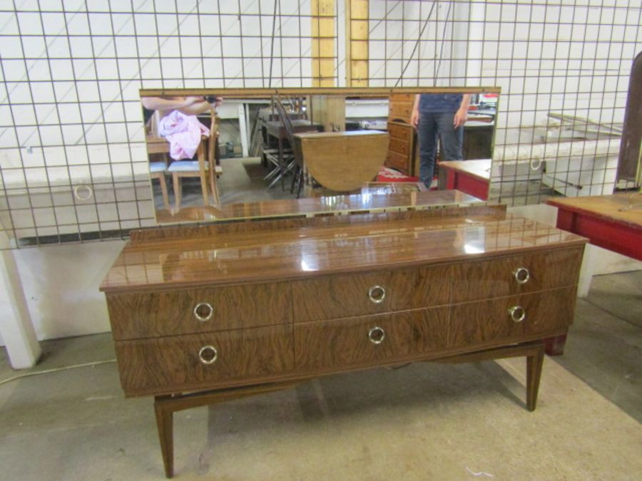 Mid century dressing table with drawers and mirror