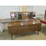 Mid century dressing table with drawers and mirror
