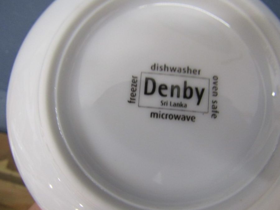 White Denby tea set and dishes - Image 6 of 6