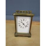 French brass carriage clock