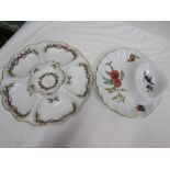 Royal Doulton Holly Ribbons h'ordeurves dish and 'Evesham' dish