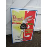 Framed Bugs Bunny poster 60cm x 90cm approx