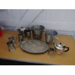 Metalware including Britvic bucket and plated items