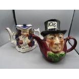 Tony Woods Staff teapot and Allertons Staff teapot