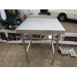 A stainless steel catering table7075cmx100cmH