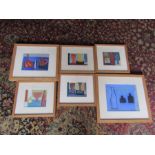 6 Framed Tony Bellars paintings