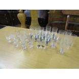 Quantity of various glasses