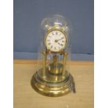 Brass 400 day suspension clock with key Circa 1912