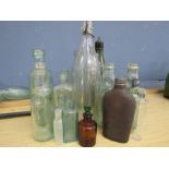 Collectable local interest glass bottles including Walpole
