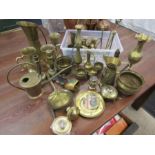 Brassware -jugs, vases etc