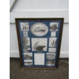 Framed Titanic tribute 67cm x 87cm approx