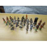 Collection of mixed loose lead soldiers including Britains