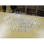 Quantity of various glasses