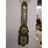 Wall clock/wheel barometer