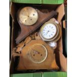 2 mantel clocks and brass clocks a/f