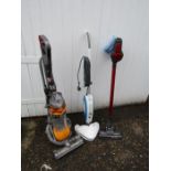 Dyson vacuum cleaner, cordless Beldray vacuum cleaner and electric mop, all from a house clearance