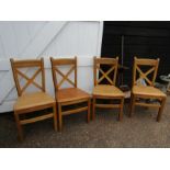 set of 4 chairs hardwood with vinyl seats