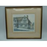 Framed limited edition print 348/850 of the Guildhall, Lavenham, Philip Martin