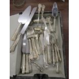 Cutlery set- Kings pattern- 6 knives, 6 lg forks, 6 sml forks, 6 fish knives and forks, 6 soup
