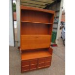 Nathan secretaire cabinet with 2 door cupboard to base