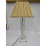 A glass based lamp