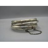 A set of 3 bangles. 2 marked 925, one has no marks