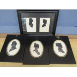 'world of silhouettes' portraits x 4