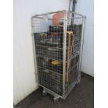 Stillage containing glass, china and cutlery etc