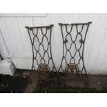 Singer cast iron bench/table ends