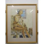 Sarah Stuteley watercolour 'New life' 78x99cm