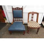 Art Nouveau chair and Arts and crafts chair