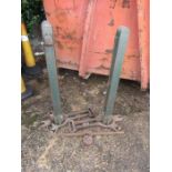 B. Hirst & sons all steel tennis net posts with weight and spanner
