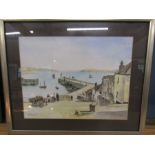 A Carroll watercolour of a harbour scene 51x42cm