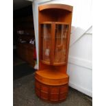 Mid century Nathan corner display cabinet