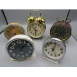 Assorted alarm clocks in working order