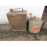 vintage petrol and paraffin cans