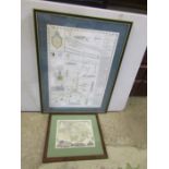 Framed Downham Market and Norfolk maps